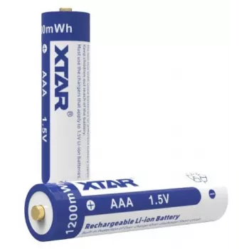 XTAR AAA 1.5V 750mAh uzlādējama litija-jona baterija (4 iepakojumā) ar aizsardzību