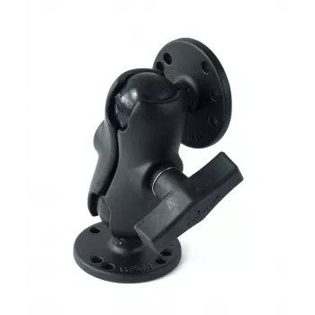 RAM MOUNTS C Size Short Double Socket Arm ar 2x 2,5 collu apaļām pamatnēm
