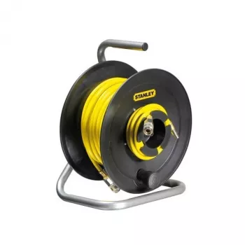 STANLEY Pneumatiskā šļūtenes spole 20m 8x12mm Automātiskā uztīšana Sienas stiprinājums
