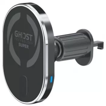 CELLY MagSafe Auto Turētājs ar Bezvadu Lādētāju - 15W Qi Ātrā Uzlāde, Ventilācijas Stiprinājums, 360° Rotācija, Melns