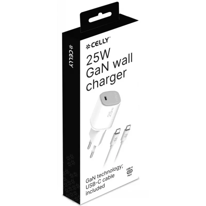 CELLY UP TC 1 USB-C 25W + C to C kabelis