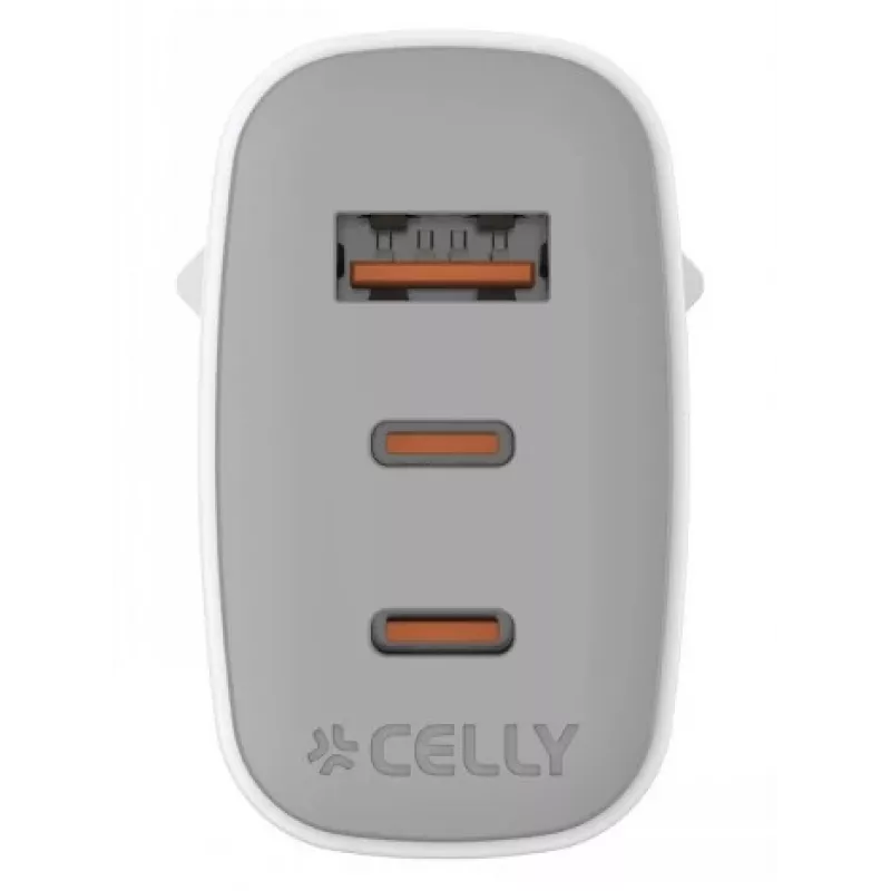 CELLY UP TC 1 USB 2 USB-C 65W WH GaN Wall Charger White