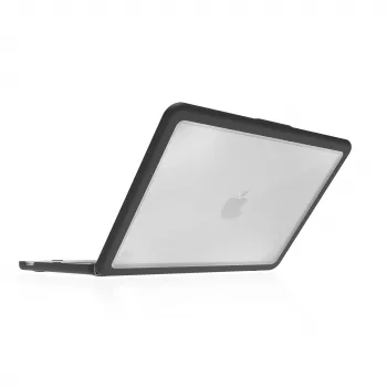 STM Dux Ultra Case priekš Apple MacBook Neo, melns/caurspīdīgs