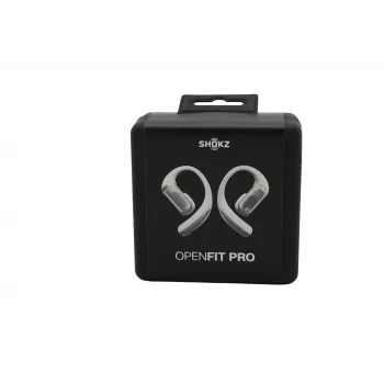 Shokz OpenFit Pro White - Open-Ear True Wireless Earbuds ar DirectPitch tehnoloģiju, Bluetooth 5.3, IP54, 28h akumulators