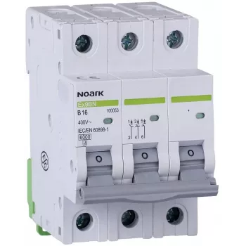 Noark Ex9BN 3P C10 10A 6kA C-līknes 3 polu automātiskais slēdzis