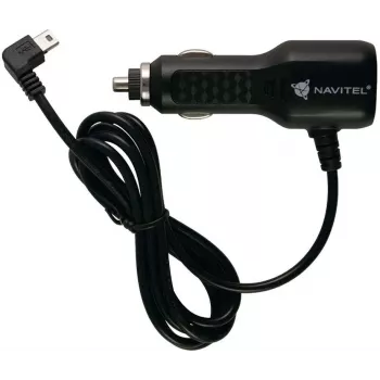 NAVITEL Mini-USB Auto lādētājs cigarešu šķiltavai, 12V/24V, 2A, 10W, 1.2m vads, Melns