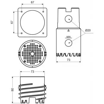 KOPOS MDFZ 80/VDZ_KB Elektriskais sadales kārba IP65 Pelēka 80mm