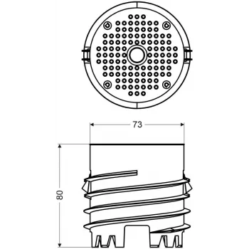 KOPOS MDFZ 80_KB Elektroinstalācijas kārba izolētām fasādēm, oranža, 80 mm