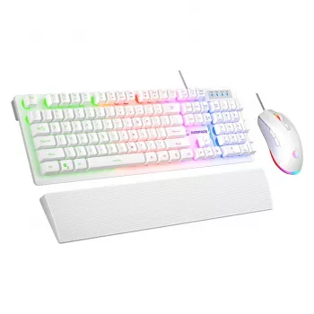 Rampage Fortuna vadu tastatūras un peles komplekts balts