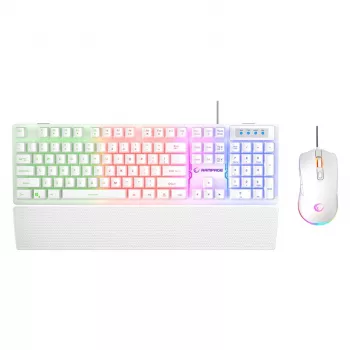 Rampage Fortuna vadu tastatūras un peles komplekts balts