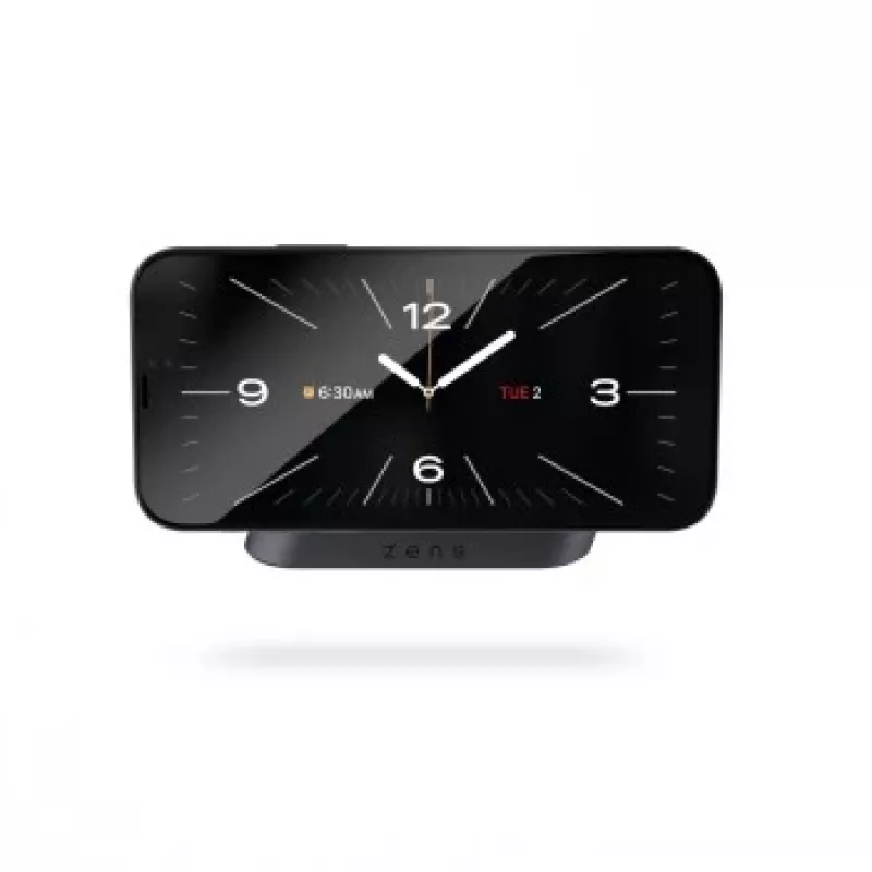 ZENS Magnetic Nightstand Charger - 20W Wireless Charging Stand for iPhone and AirPods (Black)