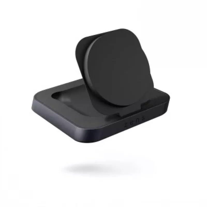 ZENS Magnetic Nightstand Charger - 20W Wireless Charging Stand for iPhone and AirPods (Black)