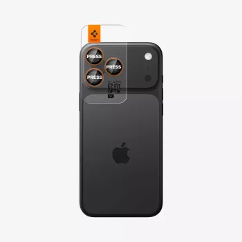 Spigen Optik Pro GLAS.TR EZ Fit Camera Protector 2-Pack - Rūdīta stikla objektīva aizsargs iPhone 16 Pro / 16 Pro Max / 17 Pro / 17 Pro Max (Orange)