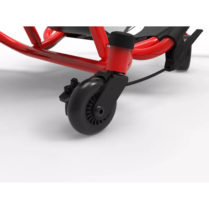 EzyRoller Spinner X Ride-On Go Kart - Leg Powered with 360° Swivel - Red
