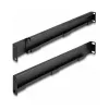 DELOCK 19 inch Support Rail Kit Adjustable 368-600 mm for Network Cabinet 1U Black 2 Pieces