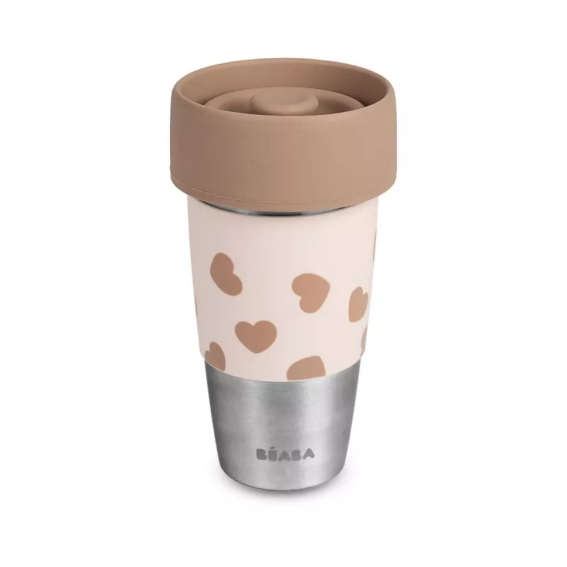 Beaba Mini & Me BigLove Stainless Steel Cup Set for Mother and Child 360° Training Cup 2-Piece