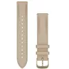 Garmin Quick Release Leather Strap 18mm Light Sand with Cream Gold Buckle 010-12932-60