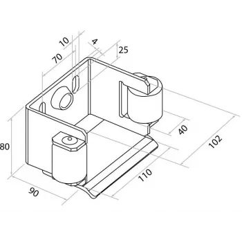 PSG 60.019 Sliding Gate Run-in Bracket 80x80mm
