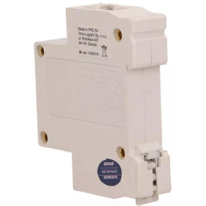 ORNO OR-DP-SB-133 Vadu durvju zvans, DIN sliede 1 modulis, 230V AC, 85 dB, balts/pelēks
