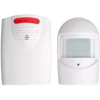 ORNO OR-MA-717 Bezvadu ieejas zvans ar PIR kustības sensoru, 433 MHz, 80 m darbības rādiuss, 32 melodijas, IP44 sensors, Balts