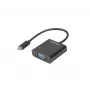 LANBERG AD-UC-VG-01 USB Type-C uz VGA adapteris 15cm Melns