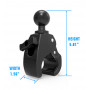RAM Mounts RAP-404U Tough-Claw B izmēra skavas pamatne ar 1 collas lodi - melna
