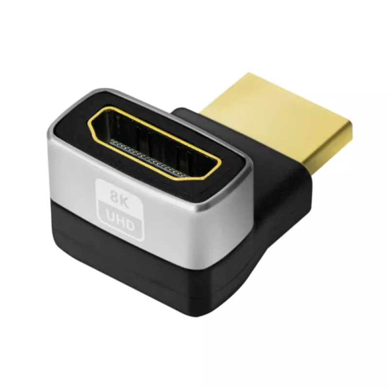 LogiLink AH0007A HDMI Adapter, 270° Angled, HDMI Type A Male to Female, 8K/60Hz, 48Gbps, HDMI 2.1, Black