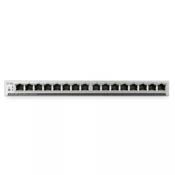 ZyXEL GS1100-16EP 16 portu Gigabit PoE+ nemanāms slēdzis, 135W budžets, bez ventilatora, plāns