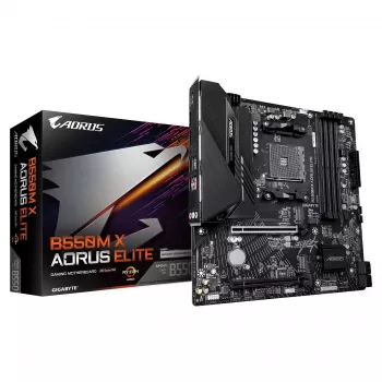 GIGABYTE B550M X AORUS ELITE AM4 Micro-ATX mātesplate, AMD B550, 4x DDR4, HDMI/DP, 2x M.2, 2.5GbE, Wi-Fi 6E