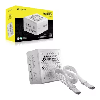 CORSAIR RMe White Series RM1000e 2026 1000W pilnībā modulārs ATX 3.0 barošanas bloks, Cybenetics Platinum