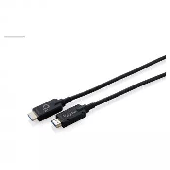 DIGITUS Armored HDMI 2.1 aktīvais optiskais kabelis, 8K UHD, 20 m, melns