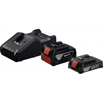 Bosch Professional 18V startera komplekts (GBA 18V 4.0/2.0Ah + GAL 18V-40 Professional) (melns, 2x Li-Ion akumulators, AMPShare Alliance)