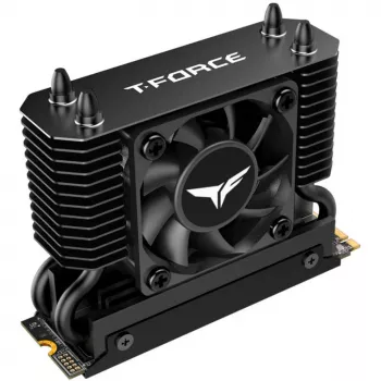 Team Group T-Force GC PRO 2TB M.2 2280 PCIe Gen5 NVMe SSD ar T-FORCE DARK AirFlow dzesētāju, melns