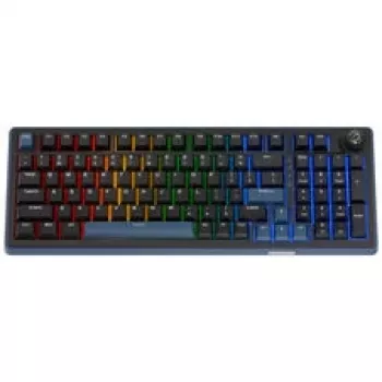 Ducky OK-M 98 spēļu tastatūra, 98% izkārtojums, hot-swappable, RGB fona apgaismojums, ANSI US, KTT Wine Red lineārie slēdži