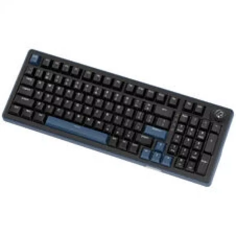 Ducky OK-M 98 spēļu tastatūra, 98% izkārtojums, Hot-Swappable, RGB, ANSI - KTT Baby Blue slēdži