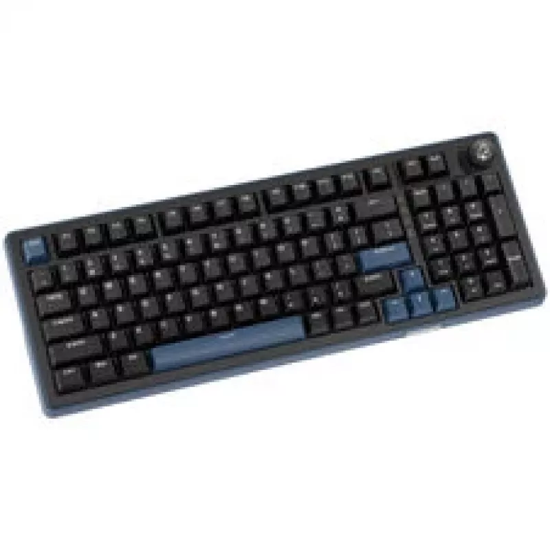 Ducky OK-M 98 spēļu tastatūra, 98% izkārtojums, Hot-Swappable, RGB, ANSI - KTT Baby Blue slēdži