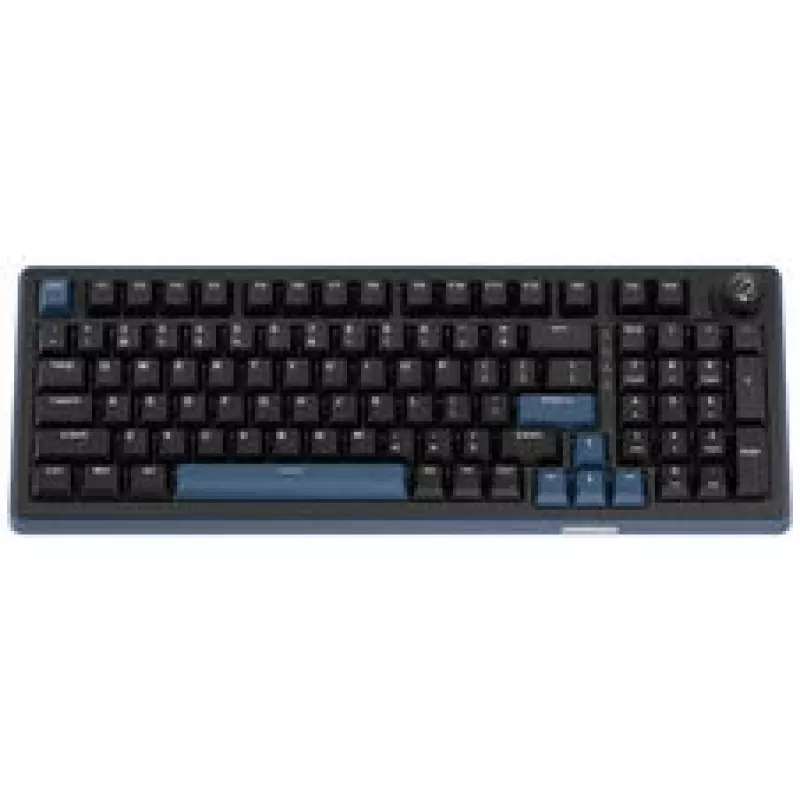 Ducky OK-M 98 spēļu tastatūra, 98% izkārtojums, Hot-Swappable, RGB, ANSI - KTT Baby Blue slēdži