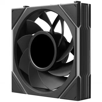 Lian Li UNI FAN TL LCD FLEX Wireless 120mm Reverse Blade ARGB PWM ventilators ar LCD ekrānu - Melns