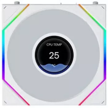 Lian Li UNI FAN TL LCD FLEX Wireless ARGB Reverse Blade 120mm ventilators - balts