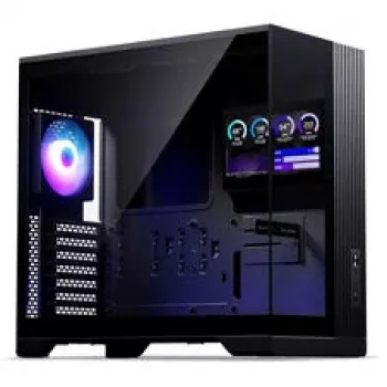Phanteks XT V5 LCD Midi-Tower korpuss, ATX, 7 collu LCD, rūdīts stikls - melns