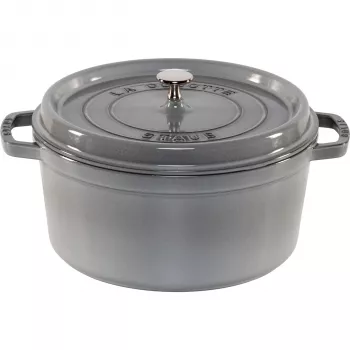 STAUB La Cocotte 28 cm apaļš čuguna katls, grafīta pelēks