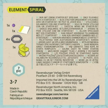 RAVENSBURGER GraviTrax Junior - Element Spirale paplašinājuma komplekts - spirālveida trases papildinājums no 3 gadu vecuma