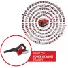 Einhell Power X-Change bezvadu pūtējs TE-CB 18/270 Li - Solo (18 V, sarkans/melns, bez akumulatora)