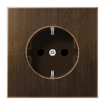 JUNG ME1520AT Schuko kontaktligzda 16A 250V, antīka misiņa krāsā