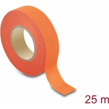 Delock auduma lente 25 m x 19 mm, plēšama ar roku, pašlīmējoša, oranža