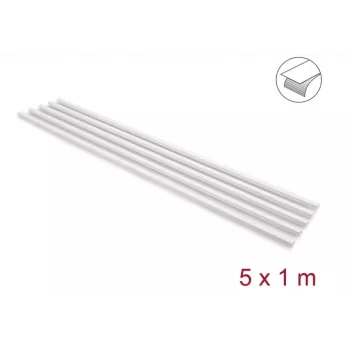 Delock Pašlīmējošs kabeļu kanāls ar bīdāmu vāku 15 x 10 mm - 1 m, 5 gab., balts
