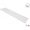 Delock pašlīmējošs kabeļu kanāls ar bīdāmu vāku 20 x 10 mm, 1 m, 5 gab., balts