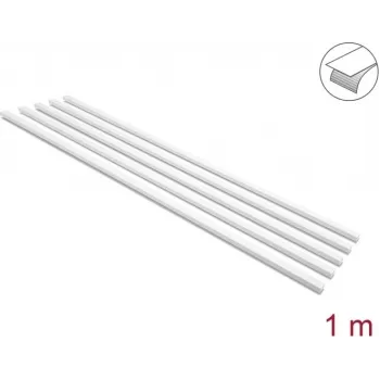Delock pašlīmējošs kabeļu kanāls ar bīdāmu vāku 20 x 10 mm, 1 m, 5 gab., balts