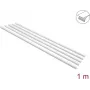 Delock pašlīmējošs kabeļu kanāls ar bīdāmu vāku 20 x 10 mm, 1 m, 5 gab., balts
