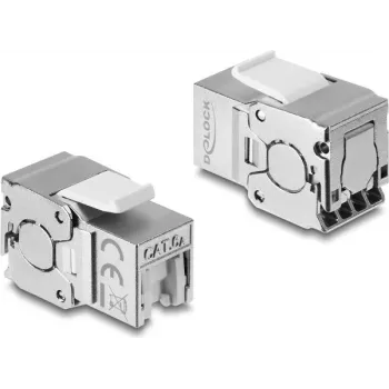 Delock Keystone modulis RJ45 ligzda uz LSA Cat.6A ekranēts, bez instrumentiem, ar putekļu vāciņu